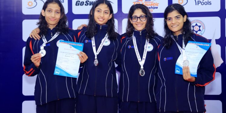 Odisha’s Pratyasa Ray, Mannata Mishra, Shristi Upadhaya, and Divyanka Dibyajyoti Pradhan Clinch Silver in Senior National Aquatic Championships