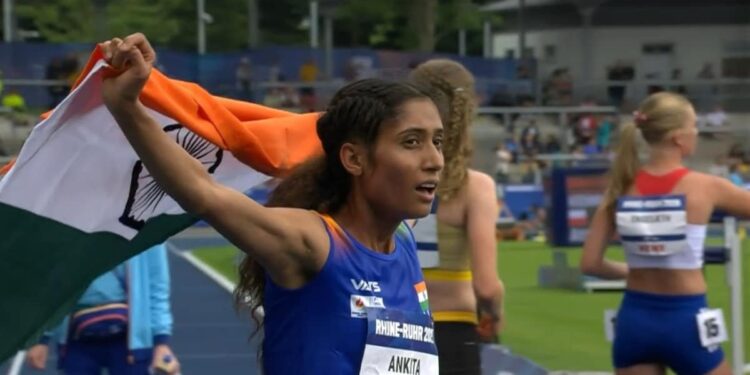 Ankita Dhyani Clinches Historic Silver in Women’s 3000m Steeplechase at World University Games 2025
