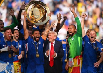 Watch: Donald Trump Lingers On Podium, Creating Stir At Chelsea’s Club World Cup Celebration