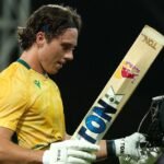 Dewald Brevis smashed a fifty vs Australia in the 3rd T20I