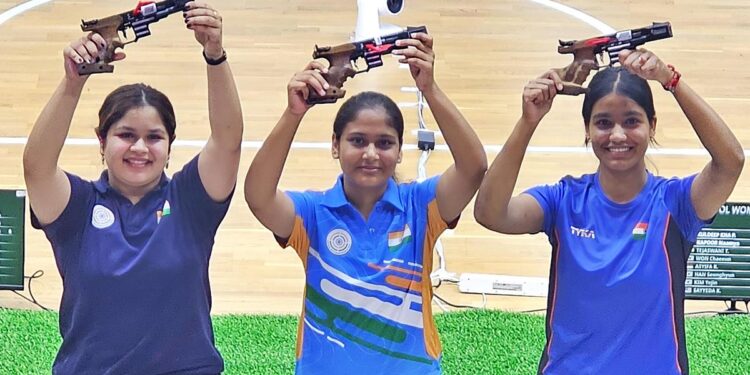 Asian Shooting Championships: Neeru Dhanda Wins Women’s Trap Gold; Juniors Sweep Pistol Podium