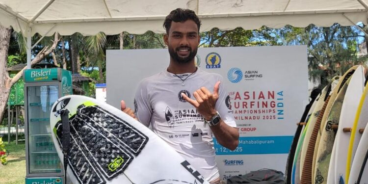 Ramesh Budihal Makes History with India’s First Individual Medal at Asian Surfing Championships