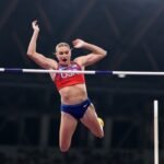Katie Moon secures historic third pole vault world title