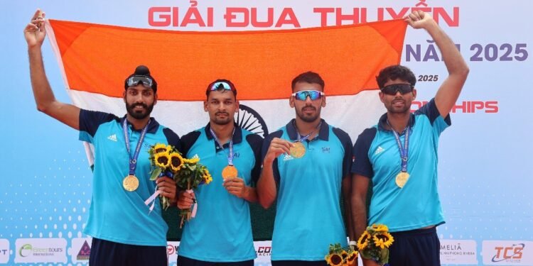 India’s Rowers Rule Waves with 3 Golds, 5 Silvers at Asian Championship