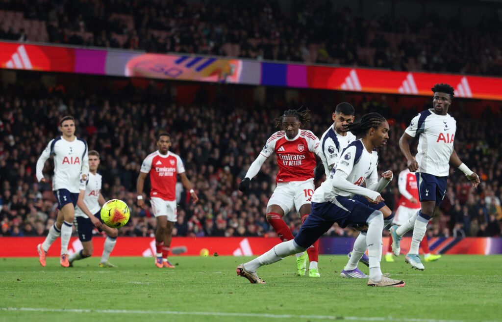 Eberechi Eze scored a hat-trick for Arsenal