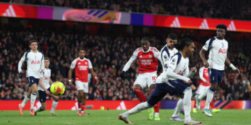 Eberechi Eze scored a hat-trick for Arsenal