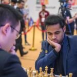 GM Arjun Erigaisi during quarterfinals game 2 at the FIDE World Cup 2025_Credit-Michal Walusza-FIDE