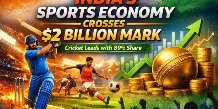 India’s Sports Economy Surges Past $2 Billion Mark, Cricket Tightens Grip with 89% Share