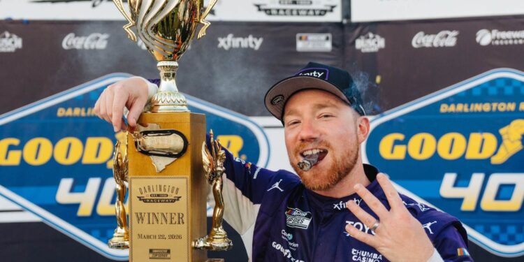 Reddick conquers Darlington despite setbacks, secures fourth NASCAR win of season