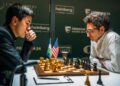 Sindarov Races Into Sole Lead After Beating Caruana in Candidates