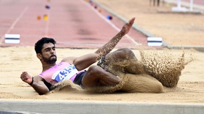 Indian Athletics Series-1: Sreeshankar and Ancy Sojan Soar to Victory in Long Jump