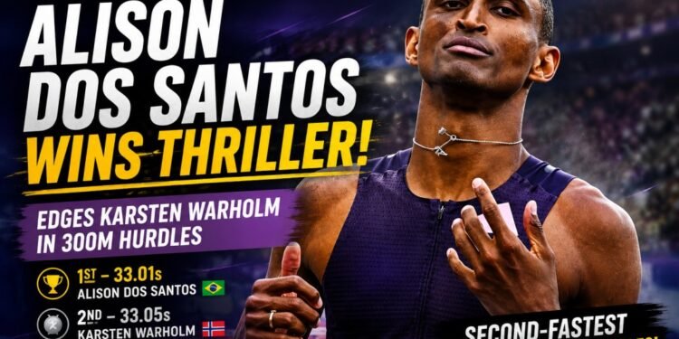 Alison Dos Santos Stuns Karsten Warholm In Thrilling 300m Hurdles Duel At Shanghai Diamond League