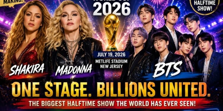 Shakira, Madonna & BTS to Headline First-Ever FIFA World Cup Final Halftime Show