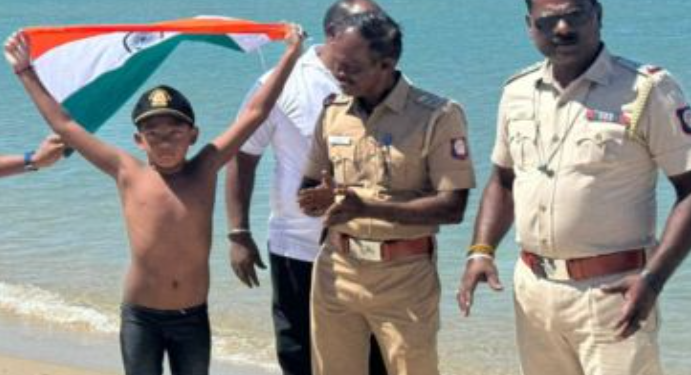 7-Year-Old Ishank Singh Becomes Youngest to Cross Palk Strait