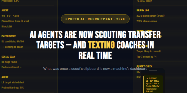 AI Agents Are Now Scouting Transfer Targets — And Texting Coaches in Real Time