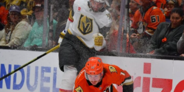 Mitch Marner Hat Trick Powers Golden Knights Past Ducks in NHL Playoff Action