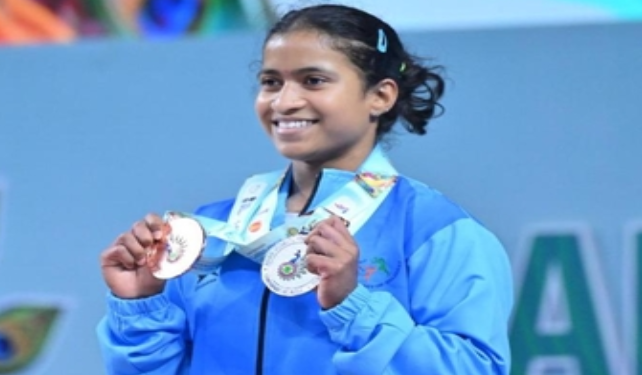 Gyaneshwari Yadav Wins Silver and Bronze at Asian Weightlifting Championships