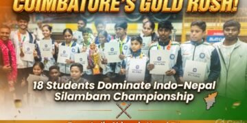 Coimbatore Students Create History With Gold Rush At Indo-Nepal Silambam Championship