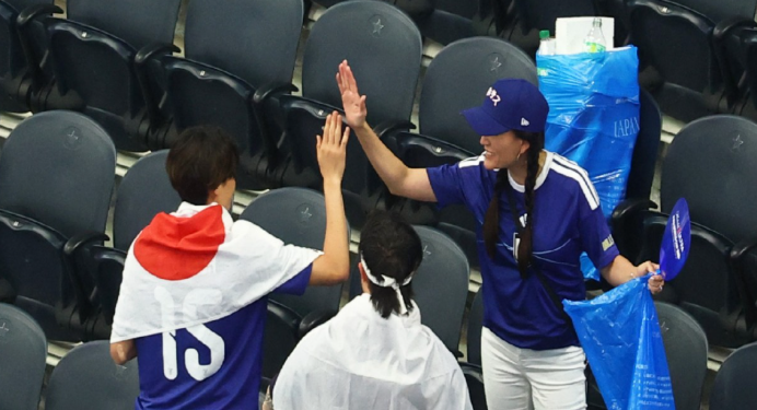 Japan Fans Win Global Applause After Cleaning Stadium Once Again