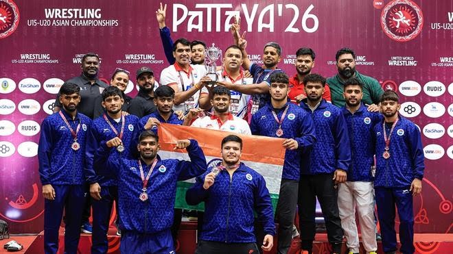 India Wrap Up U-20 Asian Wrestling Championships with 20 Medals, Four Golds Highlight Impressive Campaign