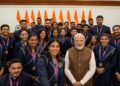 PM Modi Meets CWG Heroes
