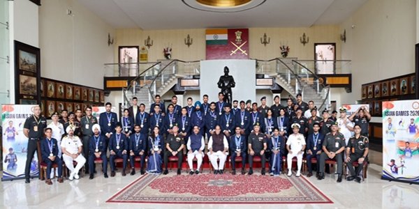 Asian Games 2026: Rajnath Singh Felicitates Services Athletes After Record 27-Medal Haul